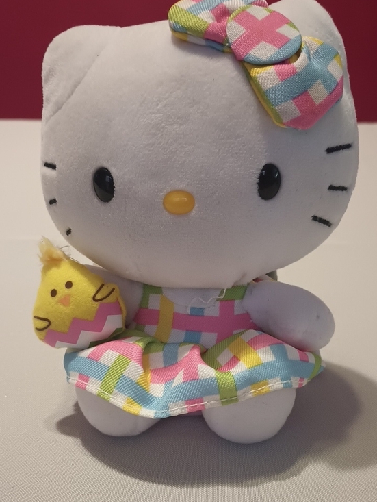 Ty Other - Ty Sanrio Hello Kitty Plush in White with Pink, Blue & Yellow Accents